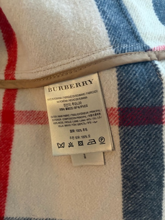 Burberry Jackets & Blazers - Burberry Tan, Cream, Blue & Red Classic Check Jacket Lining